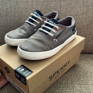 Worn once! Kids Sperry topsider washable slip on boat shoes